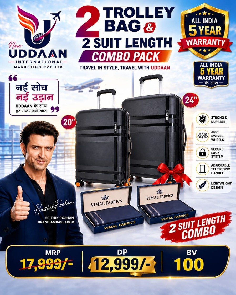 2 TROLLY BAG + 2 SUIT LENTH CLASSIC