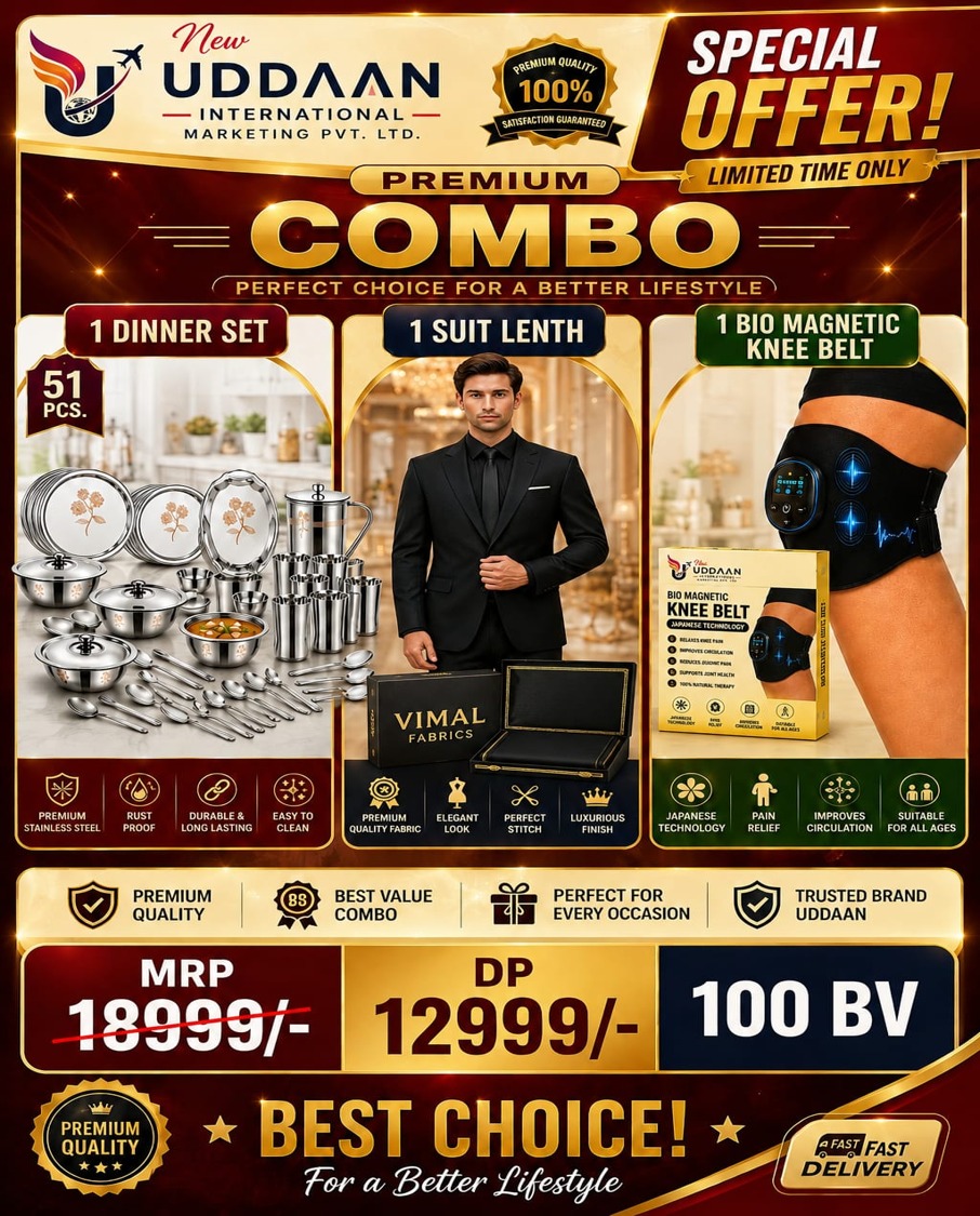 Buy 1 DINNER SET + 1 SUIT LENTH + 1 KNEE BELT - Health Supplement & Wellness Product