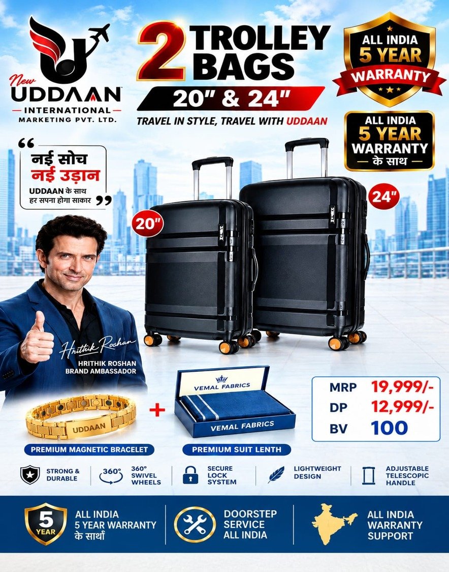 2 TROLLY BAG + 1 BRACELET PREMIUM + 1 SUIT LENTH CLASSIC